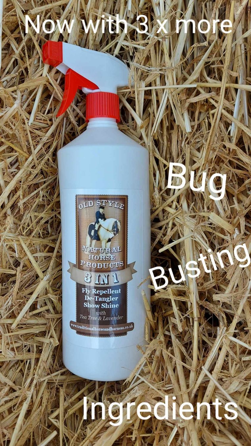 3 in 1 (fly repellent, de-tangler & show shine) 1L Trigger Spray